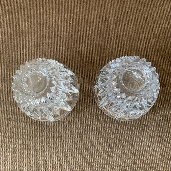 LEAD CRYSTAL CANDLE HOLDERS IN ORIGINAL BOX - Picture 3 of 3